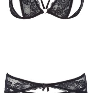 3-teiliges Straps-Set, ouvert, mit Blütenspitze