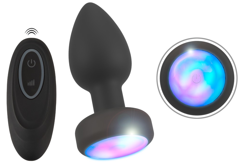 Analvibrator „RC Flashing Butt Plug“ mit flackerndem LED-Licht