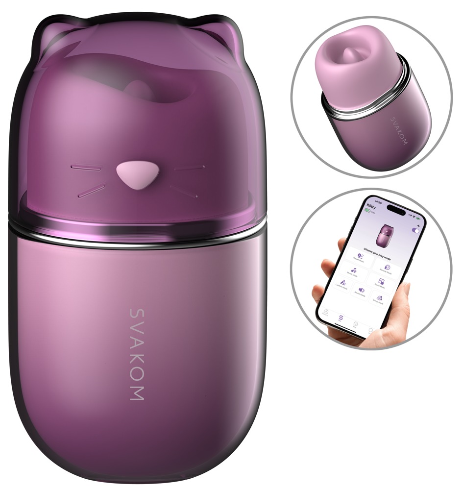 Auflegevibrator „Klitty“ mit Leck- und Saugfunktion