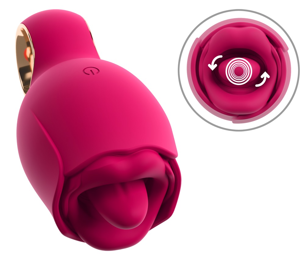 Auflegevibrator „Oral Fun“ mit vibrierender Leck-Zunge