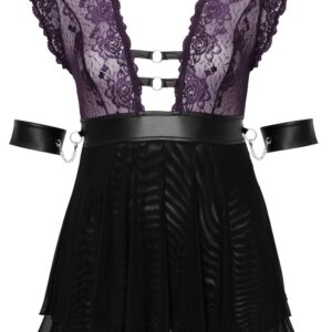Babydoll mit Halsband und Armfesseln