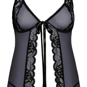 Babydoll plus String mit Effektspitze