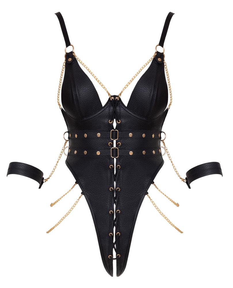 Bondage-Body inklusive Soft-Armfesseln