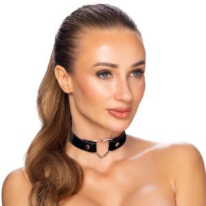 Halsband mit Metallherz