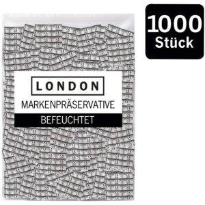 Kondome „LONDON Q600 feucht“ mit Beschichtung auf Silikonbasis
