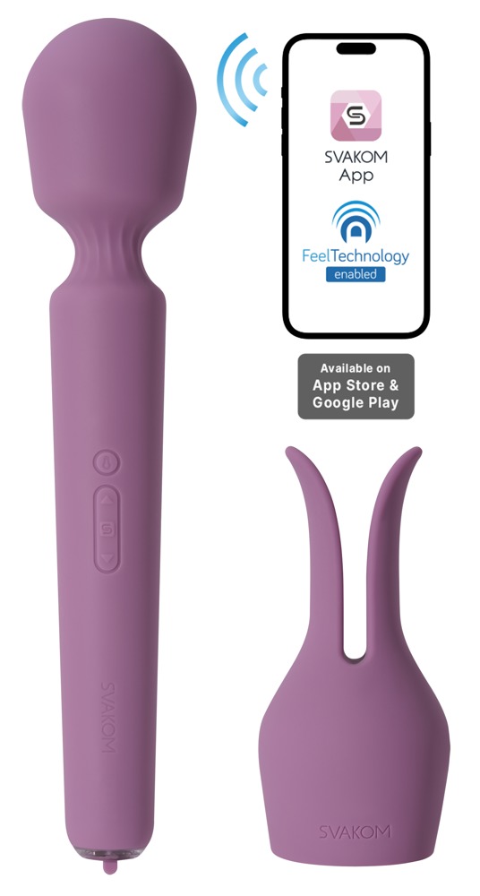 Massagestab „Emma Neo 2“ inklusive Bunny-Aufsatz