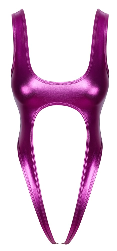 Ouvert-Body in schillerndem Metallic-Pink
