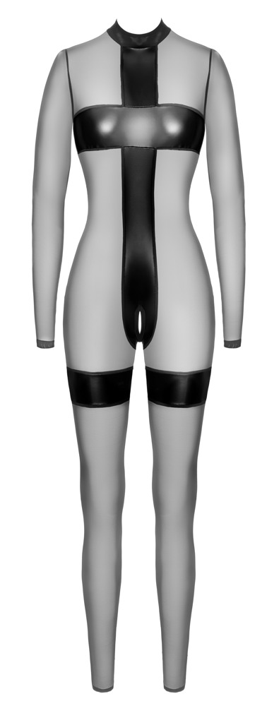Ouvert-Overall in stylischer Transparenz