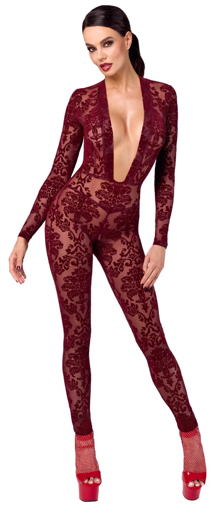 Overall „Kink Royal“ mit Samtflockprint-Ornamenten