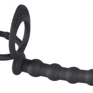 Penis-/Hodenring „Cock & ball ring“ mit Analdildo