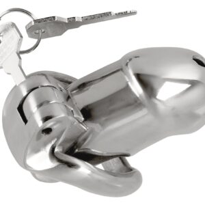 Peniskäfig „Chastity Cage Short“ aus Edelstahl, 289 g schwer
