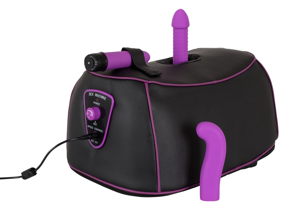 Sexmaschine „Rotating G-&P-Spot“ mit 2 Aufsätzen