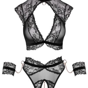 Spitzen-Set mit abnehmbaren Fesseln