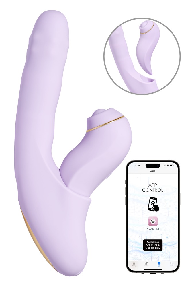 Stoßvibrator „DuoGlow“ mit Pulsator-Stimulator