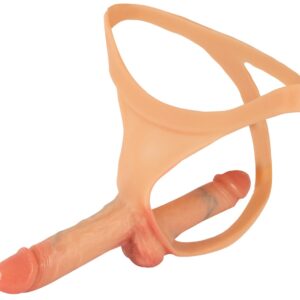 Strap-on-String mit Außen- und Innendildo