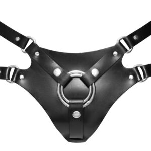 Strap-on aus Leder, Hüftgurt vielfach größenverstellbar
