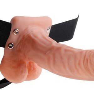 Strap-on „7" Vibrating Hollow Strap-on“, hohl mit Vibration