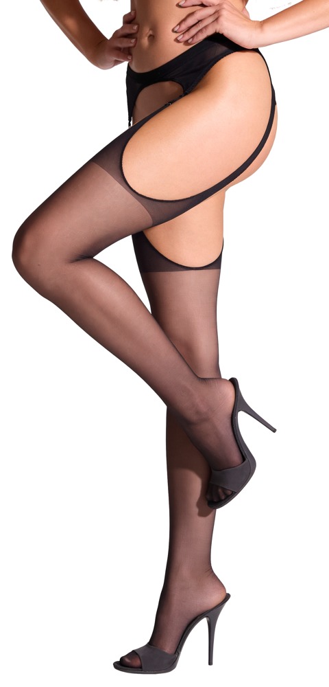 Straps-Strumpfhose in Strapsgurt-Optik