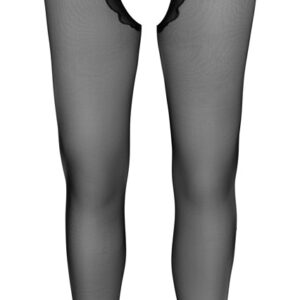 Straps-Strumpfhose mit Ziernaht und Hochferse
