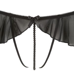 String ouvert mit Perlenkette durch den Schritt