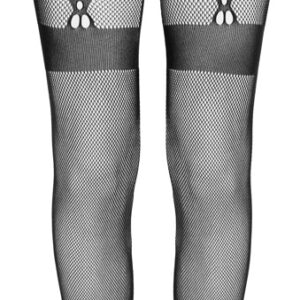 Strumpfhose ouvert aus feinem Netz, hinten mit Naht