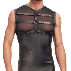 Top aus elastischem Powernet und trendigem Mattlook
