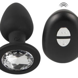 Vibro-Analplug „RC Diamond Plug“, 10 Vibrationsmodi per Fernbedienung